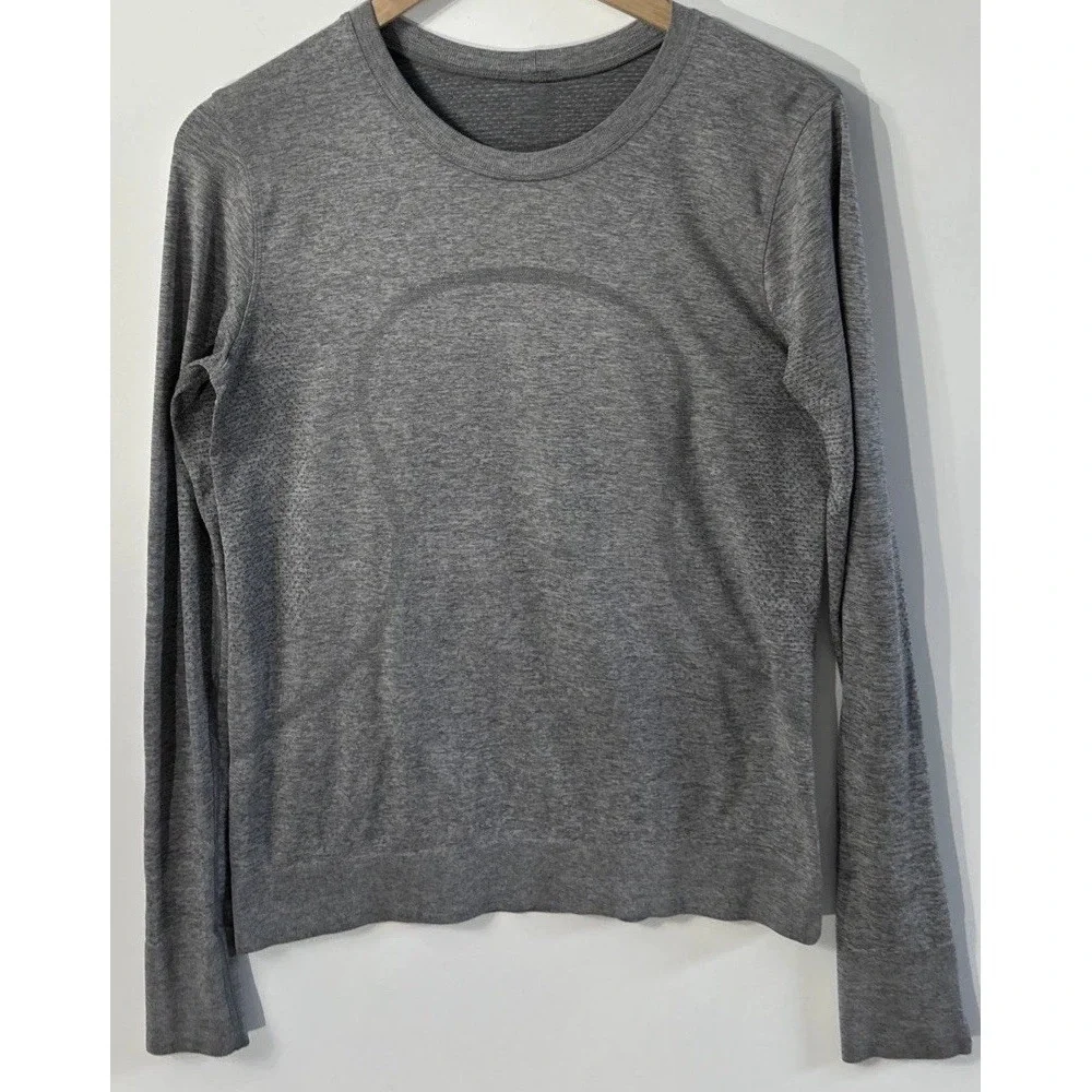 Women's lululemon Swiftly Relaxed Long-Sleeve Shirt Hip Length Sz 4 EC